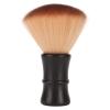 Beard Grooming Brush for Men, Portable Barber Brush with Soft Nylon Hair and Wooden Handle, Neck Dust Brush for Hair Cleansing, Home Salon Cleansing Foam Brush with Ergonomic Design(black)