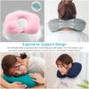 KLERICER 2PCS Inflatable Travel Pillow, Adjustable Inflatable Neck Pillow, Portable Fast Inflatable Pillow U-Shaped with Eye Mask,Earplug and Carry Bag, for Airplanes,Traveling,Lumbar Support (Pink) view 4
