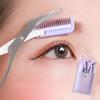 UUYYEO 3 Pcs Eye Brow Scissor Eyebrow Removal Tweezer Eyebrow Trimmer Razor Facial Hair Shaper Eyebrow Trimming Tool with PU Leather Case view 4