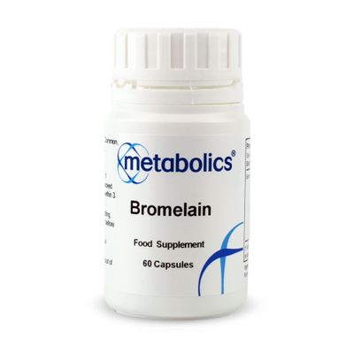 Bromelain 180mg 60 Vegan Capsules | Pineapple Enzyme Blend for Digestion, Inflammation, Joint, Sinus & Immune Support | UK Made | Metabolics