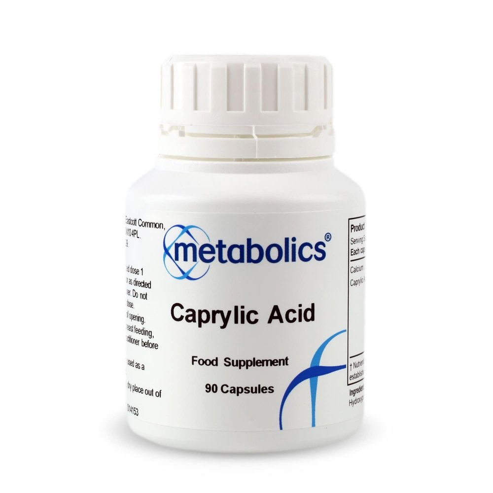 C8 Caprylic Acid  90 Vegan Capsules | HighPurity MCT for Energy, Gut Health, Candida Support & Immune Function | UK Made | Metabolics