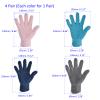 M METERXITY 4 Pair Dust Removal Gloves - Household Cleaning Mitts, Soft & Durable, Apply to Kitchen/Garden/Room (8.66 x 5.12 Inches, Pink Blue Dark Blue Gray) view 3