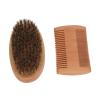 Beard Brush Comb Kit Wood Double Side Comb Soft Brush Styling Shaping Trimming Beard Grooming Kit Men Beard Styling Care Set for Men Home Travel view 2