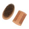 Beard Brush Comb Kit Wood Double Side Comb Soft Brush Styling Shaping Trimming Beard Grooming Kit Men Beard Styling Care Set for Men Home Travel view 3