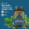 Ayurvediq Wellness Organic Moringa Capsules 500mg, 120 High Strength Moringa Powder Capsules  Soil Association Certified Moringa Oleifera Powder - Vegan Ayurvedic Products view 2