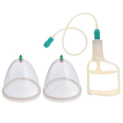 2pcs Hand Pump Set Vacuum Buttock Lift Body Massage Vacuum Machine Accessories for Women Ladies