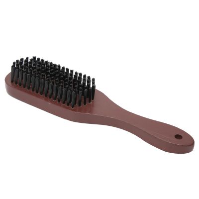 Beard Grooming Brush, Bristle Beard Brush with Wooden Handle, Bath Body Brush, Oil Hair Facial Cleaning Brush for Men