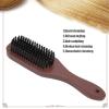 Beard Grooming Brush, Bristle Beard Brush with Wooden Handle, Bath Body Brush, Oil Hair Facial Cleaning Brush for Men view 2