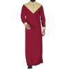 Arabic Clothing Men's Muslim Robe Prayer Clothing for Men Islamic Clothing Thobe Moroccan Afghan Arabic Clothing Men Tunic Abaya Dubai Men, red, XXL view 1