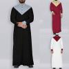 Arabic Clothing Men's Muslim Robe Prayer Clothing for Men Islamic Clothing Thobe Moroccan Afghan Arabic Clothing Men Tunic Abaya Dubai Men, red, XXL view 2