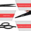 barenx Men Beard Scissors Mustache Grooming Styling Comb Set with PU Leather Bag, Suit for Home or Travel - Black view 2