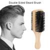Hair Brush, Beard Brush with Wooden Handle, Broken Hair Cleaning, Oil Head Styling, Beard Grooming Brush, Hair Styling Comb, Leather Shoe Brush, Hair Sculpting view 4