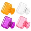 4 Pack Travel Toothbrush Head Covers Toothbrush Protector Cap Brush Pod Case Protective Portable Plastic Clip for Household Travel, Bathroom, Business, Camping, School (Clear, Orange, Purple, Pink) view 1