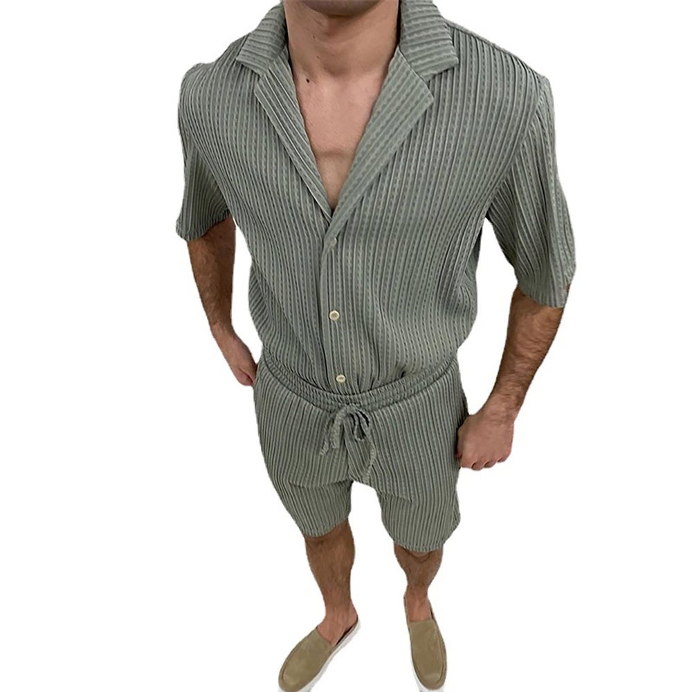 Linen Shirt Men's Shirt Men's Long Sleeve Summer Shirt Long Sleeve Club Party Mesh Shirt Plain Transparent Lace Hawaii Shirt Men's Regular Fit Casual Shorts Fashion Men's Suit, gray, 3XL