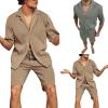 Linen Shirt Men's Shirt Men's Long Sleeve Summer Shirt Long Sleeve Club Party Mesh Shirt Plain Transparent Lace Hawaii Shirt Men's Regular Fit Casual Shorts Fashion Men's Suit, gray, 3XL view 2