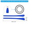 PATIKIL Glasses End Tips, 5 Pairs Eyeglass Anti Slip Ear Sock Pieces Tube Sleeve Soft Silicone Replacement Temple for Round Thin Metal Eyeglass Temple, Blue-1 view 2