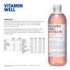 Vitamin Well Rhubarb & Strawberry Flavouredwater Packed with Vitamin C, D, Zinc, Biotin, Low Calorie  12 x 500ml (HYDRATE) view 3