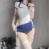 QNCLO Sexy Female Student Role Playing Underwear Exotic Japanese Anime Bodysuit (white3) view 4