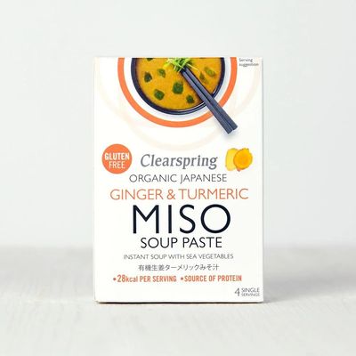 Clearspring Organic Instant Miso Soup Paste - Ginger & Turmeric (8 Pack)