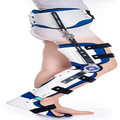 Samnuerly Post-op Hip Ankle Foot Knee Brace Hinged Hip Stabiliser Corrector Support Brace Adjustable Thigh Knee Ankle Foot Orthosis (Left L:/42 46CM)