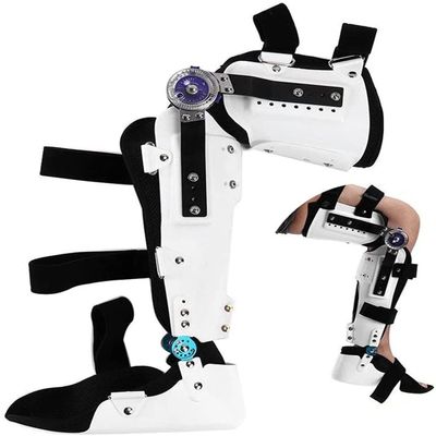 Samnuerly Support Lower Limbs Orthosis, Adjustable Post Knee Support Ankle Foot Orthosis Immobilizer Protector, for Leg Fracture,Lower Limb Paralysis (M L) (Right Leg L)