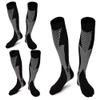 ZFiSt 3 Pair Sport Compression Socks Men Women, Compression Stocking Nurse Socks for Edema Travel, Black+black+black, XL view 1