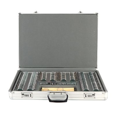 NICHOY Optical Trial Lens Set Kit,Insert Optometry Box,Trial Lens Set BOX,Optometry Lens Case,High Light Transmittance,Long Service Life,26Mm Lens Clear Aperture(Color:sliver,Size:266pcs)