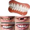 EMERZE Dentures Cosmetic Veneer Dental Silicone Tooth Whitening Temporary Prosthesis Teeth Top Bottom Natural Tone Instant Veneers Dental Prostheses Men And Women,9 pairs view 3