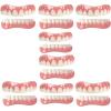 EMERZE Dentures Cosmetic Veneer Natural Tone Instant Veneers Dental Silicone Tooth Whitening Temporary Prosthesis Teeth Top Bottom False Teeth Men And Women Dental Prostheses,8 pairs view 1
