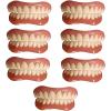 EMERZE Silicone Prosthesis Teeth Top Bottom Veneer False Teeth Whitening Temporary Prosthesis Teeth Cosmetic Natural Shade Prosthesis Teeth Reusable Unisex,7 pairs view 1