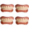 EMERZE Silicone Prosthesis Teeth Top Bottom Veneer False Teeth Whitening Temporary Prosthesis Teeth Cosmetic Natural Shade Prosthesis Teeth Reusable Unisex,4 pairs view 1