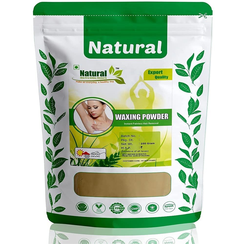 AOZA Natural Health and Herbal Products Multani Mitti Flavour Waxing Powder Instant Hair Remover for All Types of Hair & Skin, Hands, Legs, Underarms, Bikini (Private Part) Area (Unisex Adult,100 g)