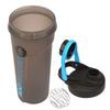 1 x Protein Shaker Bottle 700ml with Mixing Ball BPA Free Plastic Shaker for Shakes Protein Bottle Gym Shaker Mix Bottle Shaker Bottle for Protein Shakes Sports Water Bottle (Blue) view 3