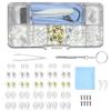50pcs Spectacle Repair Kit,25 Pairs Push Silicone Glasses Nose Pads,Nose Pads for Glasses Push fit for Glasses PVC Silicone Glasses Screws Tweezers Mirror Cloth Glasses Repair Kit view 1