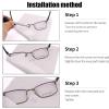 50pcs Spectacle Repair Kit,25 Pairs Push Silicone Glasses Nose Pads,Nose Pads for Glasses Push fit for Glasses PVC Silicone Glasses Screws Tweezers Mirror Cloth Glasses Repair Kit view 4