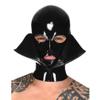 Buffny Halloween Hood Full Face Masker,Latex Head Cover Mask with Zipper for Party Nightclub Prom,100% Natural Latex,Elastic Comfort,Breathable,Zippered Full-face Cover-XS view 1