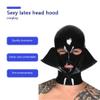 Buffny Halloween Hood Full Face Masker,Latex Head Cover Mask with Zipper for Party Nightclub Prom,100% Natural Latex,Elastic Comfort,Breathable,Zippered Full-face Cover-XL view 2