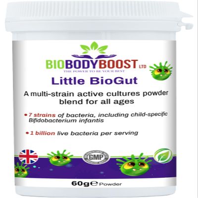 Little BioGut | Healthy Gut Help | Suitable for Children | 60g Powder Tasteless | Vegan