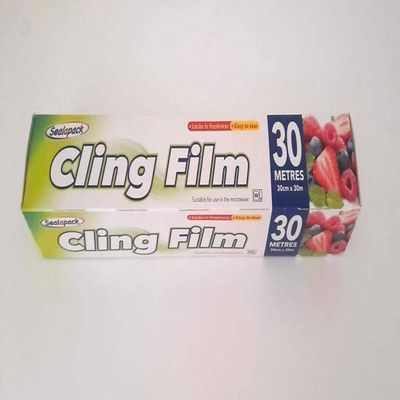 Sealapack 30cm x 30m Cling Film- Lock in Freshness of Food- Seal Wraps Eco-Friendly Suitable for use in Microwave (Pack of 3)