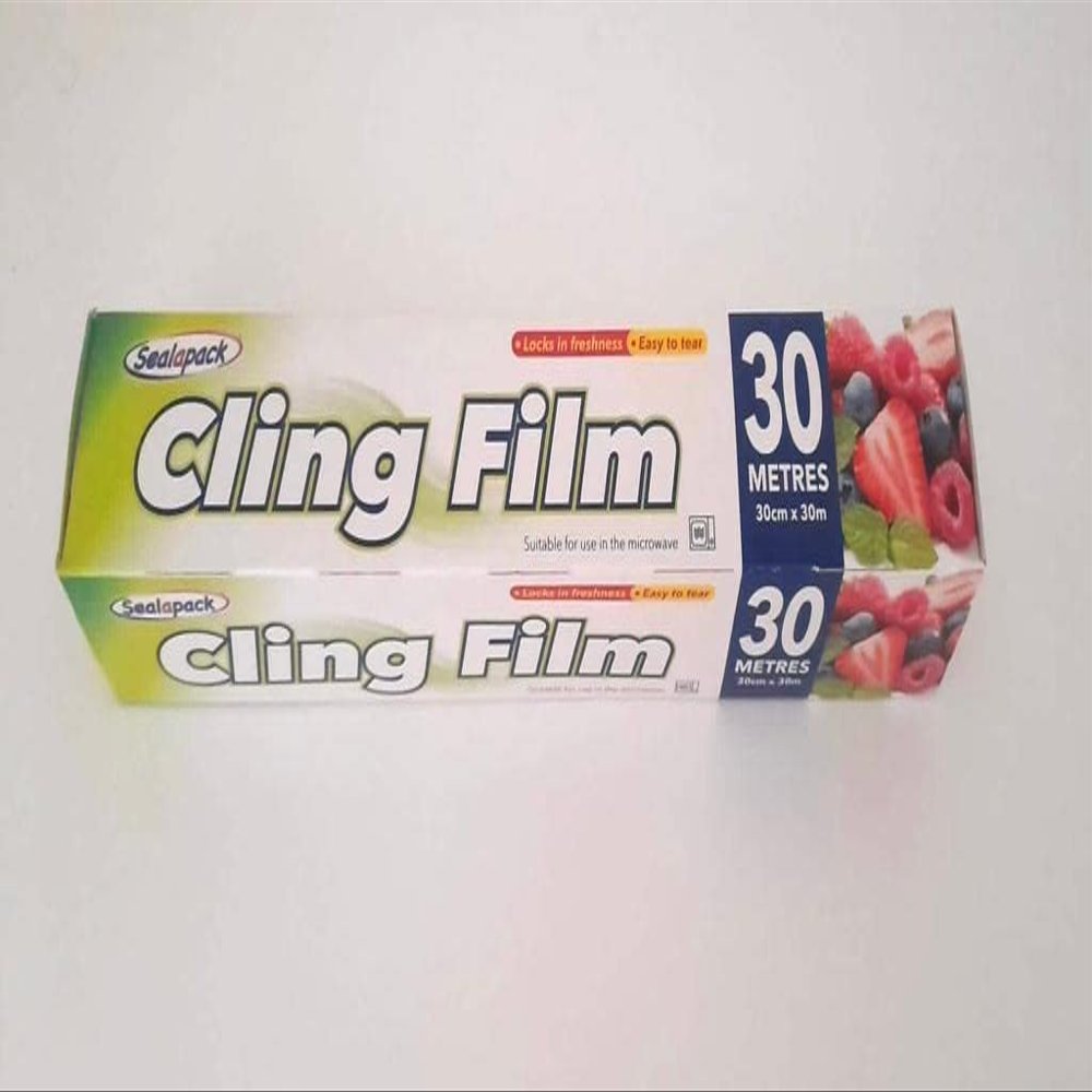 Sealapack 30cm x 30m Cling Film- Lock in Freshness of Food- Seal Wraps Eco-Friendly Suitable for use in Microwave (Pack of 3)