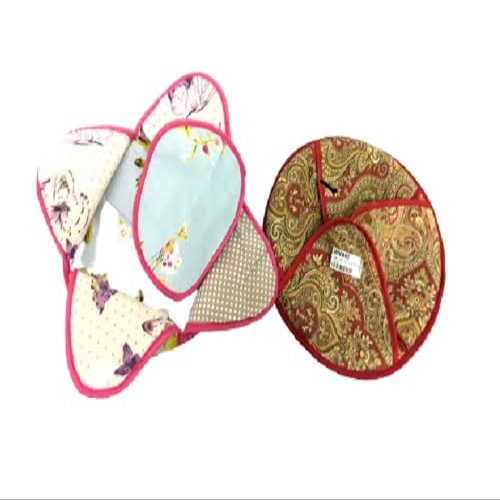 Indian Roti Warmer Cloth Insulated - Indian Bread Covering Cloth- Asian Roti Warm Hot Chaba Traditional Chapati Server Keep Fancy Warmer - Round Cloth Storage Hotpot