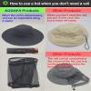 AGGAFA Mosquito Head Net Hat, Providing a Physical Barrier to Help Keep Mosquitoes and Bugs Away from Your Face When Gardening, Farming, Fishing and Camping (Black Color) view 4