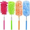 4 in 1 Feather Duster Kit,13" to 30" Extendable Pole and Washable Duster Head, Microfiber Duster for Office, Car, Window, Furniture view 1
