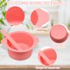 3Pcs Non-Stick Silicone Wax Melt Liners with Wax Sticks, Reusable Bowl for Wax Warmer and Hair Removal, 14Oz view 3