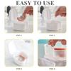 Denture Bath Case Portable Orthodontic Dental Retainer Box False Teeth Storage Container for Denture, Invisalign, Braces, Mouth Guard Travel Cleaning Retainer (Light Blue) view 4