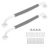 2 Pack White Grab Bar 24 Inch - 1.25 Diameter, Zepolu Stainless Steel Safety Shower Bars w/Anti-Slip Gray Rubber Grip, Bathroom Assist Handle Balance Support Bar Grab Rail for Elderly Senior handicap view 1