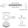 2 Pack White Grab Bar 24 Inch - 1.25 Diameter, Zepolu Stainless Steel Safety Shower Bars w/Anti-Slip Gray Rubber Grip, Bathroom Assist Handle Balance Support Bar Grab Rail for Elderly Senior handicap view 2