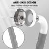 2 Pack Anti-Slip Bathroom Grab Bar 16 Inch - 1 Diameter, Zepolu Stainless Steel White Safety Shower Bars w/Rubber Grip, Assist Bath Handle Balance Support Bar Grab Rail for Elderly Senior Handicap view 3