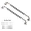 2 Pack Anti-Slip Polished Chrome Bath Grab Bar 24 Inch - 1.25 Diameter, Zepolu SUS304 Stainless Steel Safety Shower Bars w/Gray Rubber Grip, Balance Support Bar Grab Rail for Elderly Senior Handicap view 1