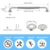 2 Pack Anti-Slip Polished Chrome Bath Grab Bar 24 Inch - 1.25 Diameter, Zepolu SUS304 Stainless Steel Safety Shower Bars w/Gray Rubber Grip, Balance Support Bar Grab Rail for Elderly Senior Handicap view 2